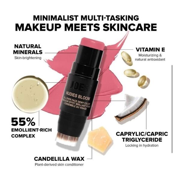 🧡 NUDESTIX Nudies Bloom – Tiger Lily Queen 🧡 Multi-tasking Cream Blush Stick f - Picture 5 of 8